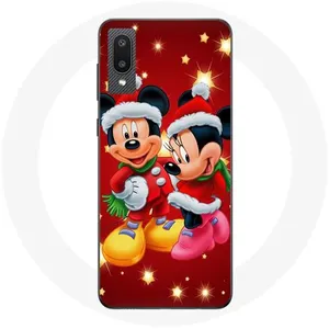 Coque pour Samsung Galaxy A02 Mickey Mouse et Minnie Mouse le jour de Noël Maniacase pas cher