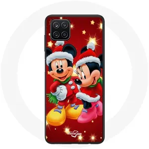 Coque pour Samsung Galaxy A12 Mickey Mouse et Minnie Mouse le jour de Noël Maniacase pas cher
