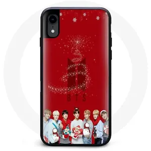 Coque pour Iphone XS Max BTS Bangtan Garçons Fond Rouge Cadeau de Noël 2023 Maniacase pas cher