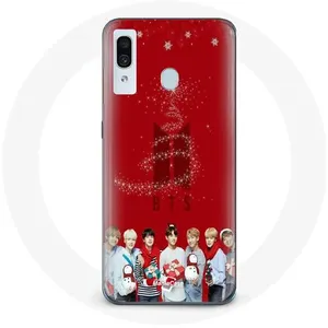 Coque pour Samsung Galaxy A20e BTS Bangtan Garçons Fond Rouge Cadeau de Noël 2023 Maniacase pas cher