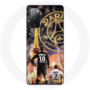 Coque pour Samsung Galaxy S20 FE PSG Neymar et Mbappé Joyeux noël Maniacase pas cher