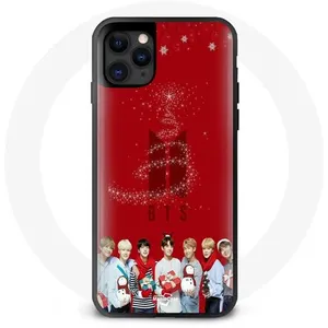 Coque pour Iphone 11 BTS Bangtan Garçons Fond Rouge Cadeau de Noël 2023 Maniacase pas cher