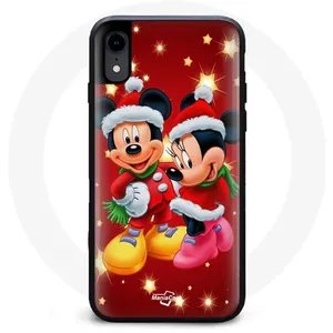 MANIACASE Coque pour Iphone XS Mickey Mouse et Minnie Mouse le jour de Noël Mani... pas cher