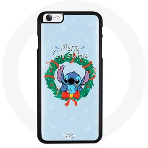 Coque pour Iphone 8 Stitch neige joyeux Noël bleu Maniacase pas cher
