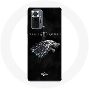 Coque pour Xiaomi Redmi Note 10 Pro Game of Thrones Saison 8 Le Trône de Fer La maison Stark Logo L'hiver arrive Maniacase pas cher