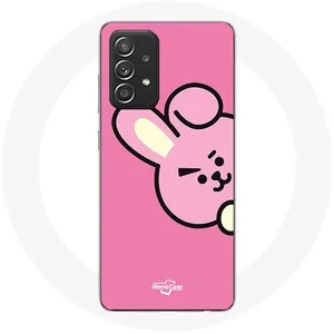 Coque pour Samsung Galaxy A52 BTS Bangtan Garçons BT21 Cooky Fond Rose Maniacase pas cher