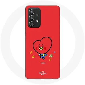 Coque pour Samsung Galaxy A33 5G BTS Bangtan Garçons BT21 TATA V Fond Rouge Maniacase pas cher