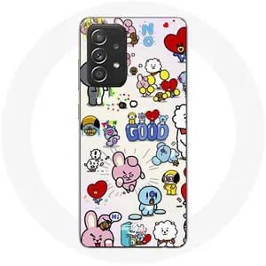 Coque pour Samsung Galaxy A33 5G BTS Bangtan Sonyeondan BT21 Van Tata Chimmy Cooky Rj Koya Mang Et Shooky Maniacase pas cher