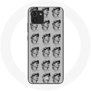 Coque pour Samsung Galaxy A03 Statue fond gris Maniacase pas cher