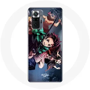 Coque pour Xiaomi Redmi Note 10 Pro Tanjiro Nezuko et Inosuke Slayer Kimetsu no Yaiba Manga Maniacase pas cher