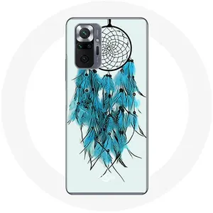 Coque pour Xiaomi Redmi Note 10 Pro Attrape Rêve Bleu Fond Blanc Maniacase pas cher