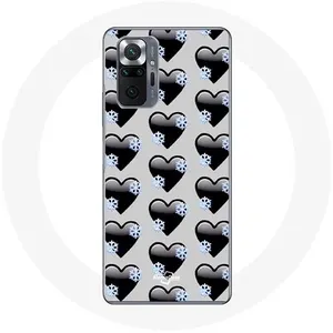 Coque pour Xiaomi Redmi Note 10 Pro Fond de coeurs noirs Maniacase pas cher