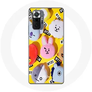 Coque pour Xiaomi Redmi Note 10 Pro BTS Bangtan Sonyeondan BT21 Tata Chimmy Cooky Rj Shooky Koya Mang Et Van Maniacase pas cher