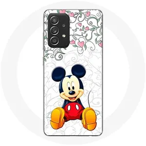 Coque pour Samsung Galaxy A33 5G Mickey Mouse Fleurs Coeurs Maniacase pas cher
