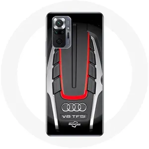 Coque pour Xiaomi Redmi Note 10 Pro Audi S8 Logo rouge Maniacase pas cher