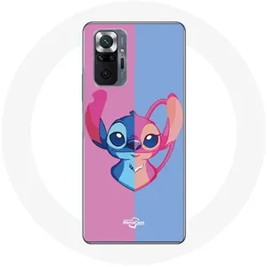 Comparateur de prix : MANIACASE Coque pour Xiaomi Redmi Note 10 Pro Stitch et angel bleu rose