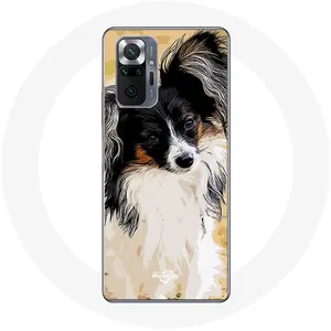Coque pour Xiaomi Redmi Note 10 Pro Épagneul japonais Noir et Blanc Race de chiens Maniacase pas cher