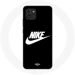 Coque pour Samsung Galaxy A03 Nike Logo blanc fond Noir Maniacase pas cher