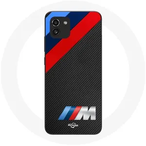 Coque pour Samsung Galaxy A03 BMW M Logo carbone Maniacase pas cher