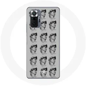 Coque pour Xiaomi Redmi Note 10 Pro Statue fond gris Maniacase pas cher