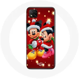 Coque pour Xiaomi Redmi 9C Mickey Mouse et Minnie Mouse le jour de Noël Maniacase pas cher