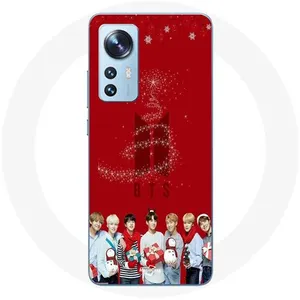 Coque pour Xiaomi Mi 12 / 12X BTS Bangtan Garçons Fond Rouge Cadeau de Noël 2023 Maniacase pas cher