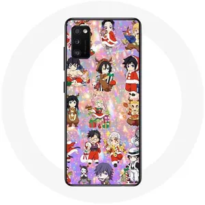 Coque pour Samsung Galaxy A41 Demon slayer merry christmas affiche le cadeau de noël Maniacase pas cher