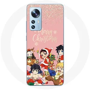 Coque pour Xiaomi Mi 12 / 12X Demon slayer merry christmas affiche Anime Manga Maniacase pas cher