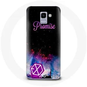 MANIACASE Coque pour Samsung Galaxy A8 2018 Exo Groupe K-pop Logo Chanson Promis... pas cher
