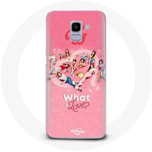Coque pour Samsung Galaxy A6 2018 TWICE Logo Rouge Affiche What Is Lov... pas cher