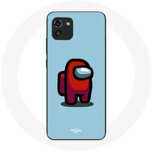 Coque pour Samsung Galaxy A03 Among Us jeu vidéo Fond bleu Maniacase pas cher