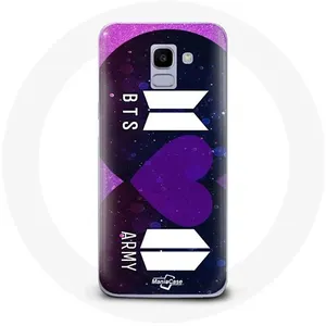 Coque pour Samsung Galaxy A6 2018 Bangtan Sonyeondan Logo BTS Et Logo ARMY I Purple You Maniacase pas cher