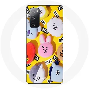 Coque pour Samsung Galaxy S20 FE BTS Bangtan Sonyeondan BT21 Tata Chimmy Cooky Rj Shooky Koya Mang Et Van Maniacase pas cher