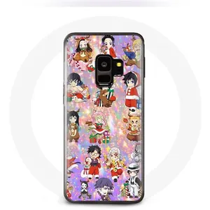 Coque pour Samsung Galaxy S9 Demon slayer merry christmas affiche le cadeau de noël Maniacase pas cher