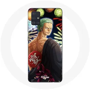 MANIACASE Coque pour Samsung Galaxy A71 One Piece Joyeux noël Zoro Anime Manga M... pas cher