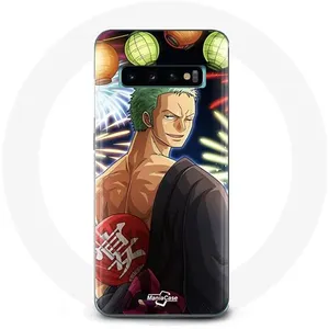 MANIACASE Coque pour Samsung Galaxy S10 Plus One Piece Joyeux noël Zoro Anime Ma... pas cher