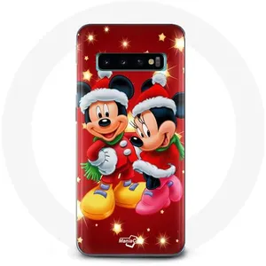Coque pour Samsung Galaxy S10 Plus Mickey Mouse et Minnie Mouse le jour de Noël Maniacase