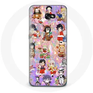 Coque pour Samsung Galaxy A3 2016 Demon slayer merry christmas affiche le cadeau de noël Maniacase pas cher
