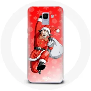 Coque pour Samsung Galaxy J6 2018 Anime Son goku dragon ball Le jour de Noël 2023 Maniacase pas cher