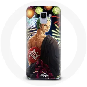 Coque pour Samsung Galaxy J6 2018 One Piece Joyeux noël Zoro Anime Manga Maniacase