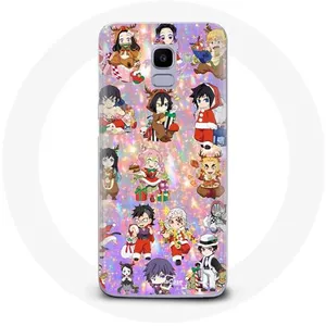 Coque pour Samsung Galaxy A8 2018 Demon slayer merry christmas affiche le cadeau de noël Maniacase pas cher