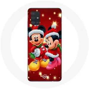 Coque pour Samsung Galaxy A51 4G Mickey Mouse et Minnie Mouse le jour de Noël Maniacase pas cher