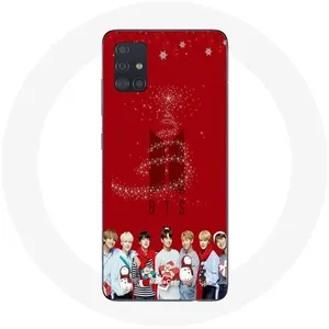 Coque pour Samsung Galaxy A51 4G BTS Bangtan Garçons Fond Rouge Cadeau de Noël 2023 Maniacase pas cher