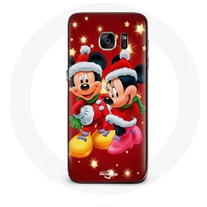 MANIACASE Coque pour Samsung Galaxy S7 Mickey Mouse et Minnie Mouse le jour de N... pas cher