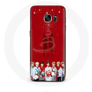 Coque pour Samsung Galaxy S7 BTS Bangtan Garçons Fond Rouge Cadeau de Noël 2023 Maniacase pas cher