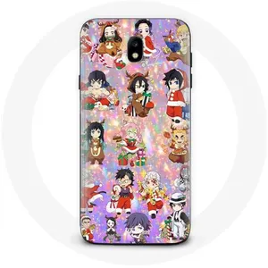 Coque pour Samsung Galaxy J5 2017 Demon slayer merry christmas affiche le cadeau de noël Maniacase pas cher