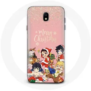 Coque pour Samsung Galaxy J7 2017 Demon slayer merry christmas affiche Anime Manga Maniacase pas cher