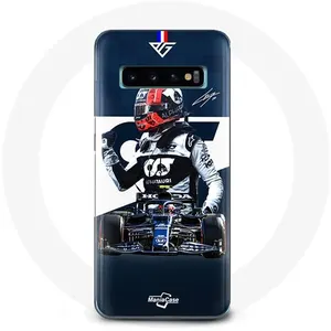 Coque pour Samsung Galaxy S10 Formule 1 Max Verstappen Pilote automobile F1 Bleu Maniacase pas cher