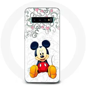 Coque pour Samsung Galaxy S10 Mickey Mouse Fleurs Coeurs Maniacase pas cher