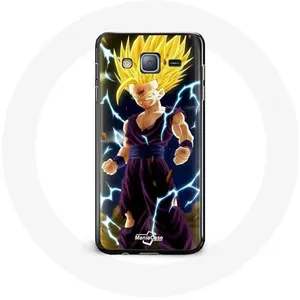 MANIACASE Coque pour Samsung Galaxy j3 2016 Dragon ball z Super SSJ2 Gohan pas cher